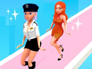 Catwalk Fashion Beauty Runner: Makeover Outfit Run Online Game