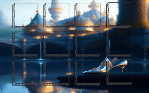 Cinderella Tile Slide Challenge - Classic Picture Puzzle Game