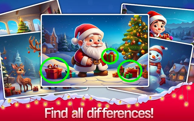 Find the Differences: Merry Christmas Puzzle Game