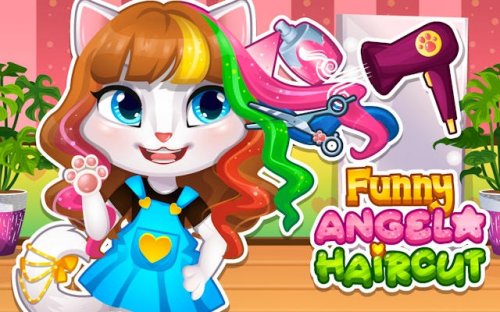 Funny Angela Haircut Salon Game