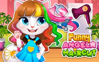 Funny Angela Haircut Salon Game