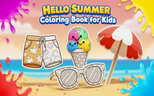 Hello Summer Coloring Book - Free Digital Art Game