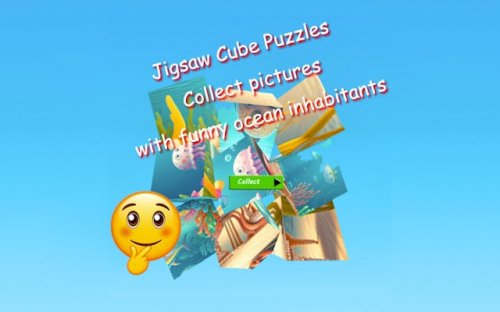 Jigsaw Cube Puzzles: Funny Ocean Creatures