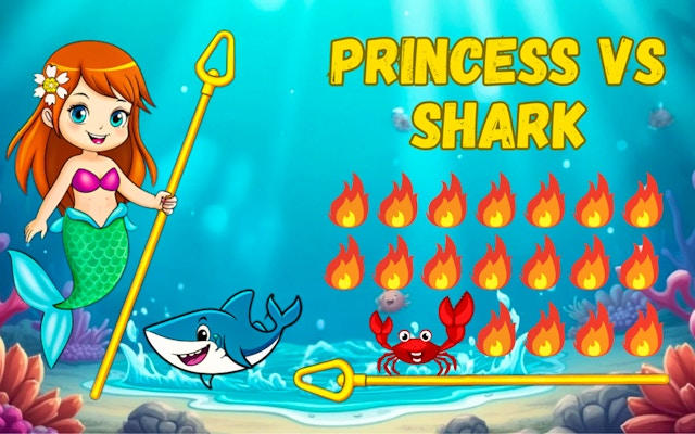 Princess vs Shark: Ocean Puzzle Adventure