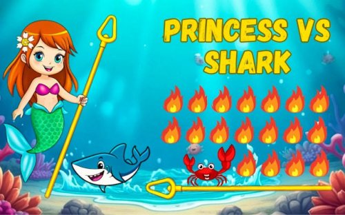 Princess vs Shark: Ocean Puzzle Adventure