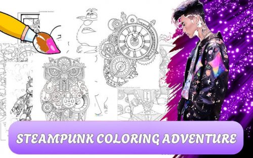 Steampunk Coloring Adventure: Relaxing Art Game