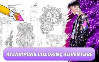 Steampunk Coloring Adventure: Relaxing Art Game