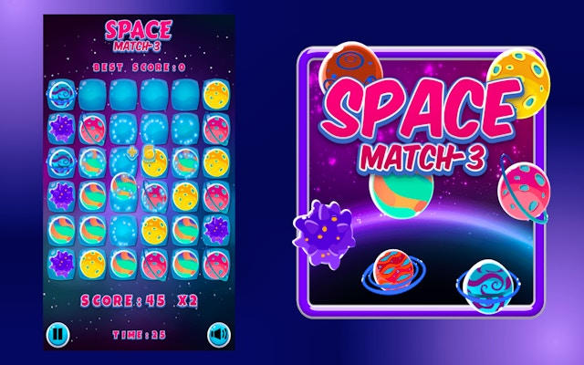 Super Space Match 3 Puzzle Game